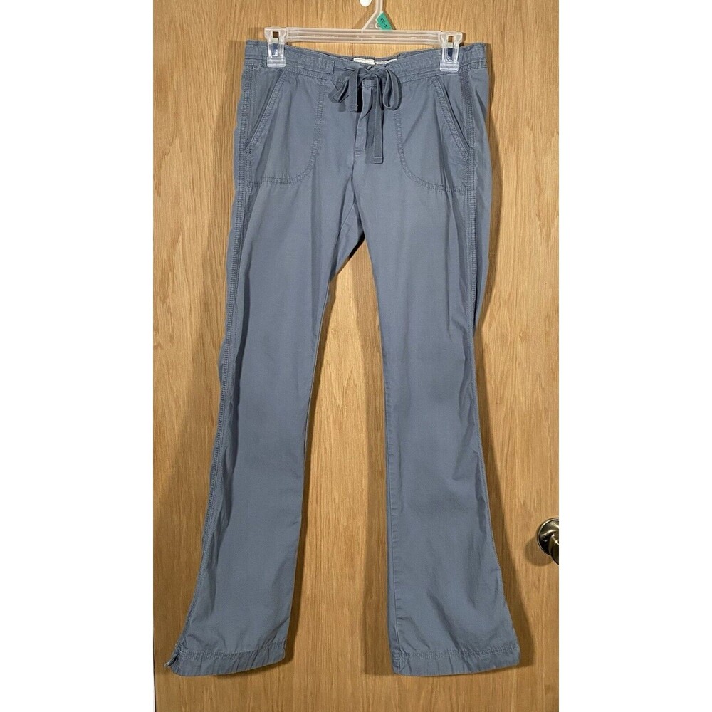 Y2K Abercrombie & Fitch Women's XL Low Rise Flare Pants Gray Cotton Logo Preppy